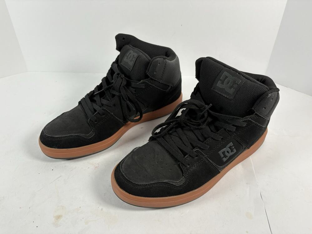 DC Shoes Cure Hi Top Mens 9.5 Black Gum Leather Skate Sneakers ADYS400072 2021
